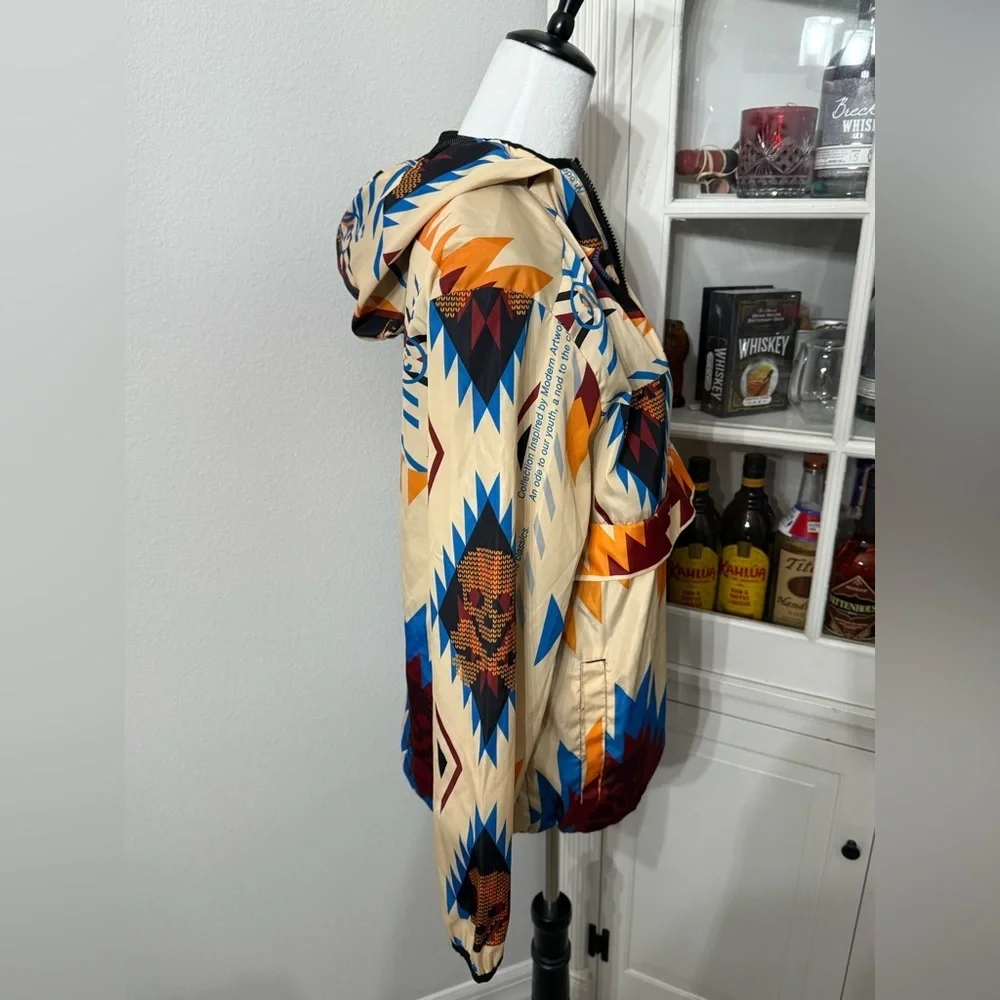Reason Aztec Skull Anorak Windbreaker Hoodie